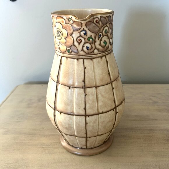 Charlotte Rhead Art Deco Bursley Ware Trellis Pattern Jug england - Picture 4 of 11